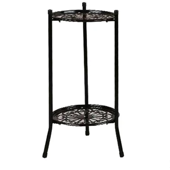 

European Style Plant Stand Multilayer Iron Flower Pot Holder Home Livingroom Garden Indoor Display Plant Stand Shelf-Black White