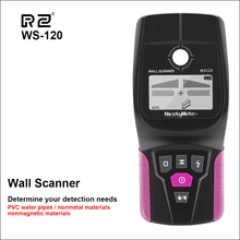 Rz digital parede de metal scanner handheld multifunções profissional detector de parede de fio de metal cabo de pvc tubo de água localizador scanner