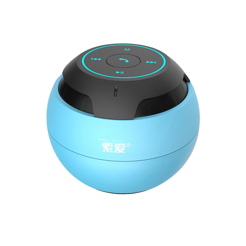 Blue SOAIY S35 Мини Bluetooth динамик беспроводной стерео аудио музыкальный плеер TF карта USB автомобильный громкий динамик портативный сабвуфер - Цвет: Blue