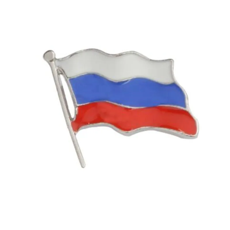 WKOUD эмалированный штифт с российским флагом штифты для флага броши рубашки сумки