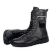 Microfiber Leather Men Military Boots Men's Motorcycle Riding Hunting Walking Shoes Designer Desert Botas Hombre Black#g3 ► Photo 3/6