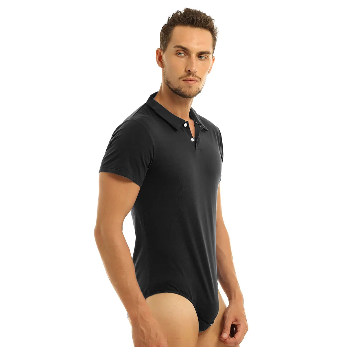 Mens Lingerie Adult Babies Sexy Cosplay Costume Press Crotch Jockstraps Shirt Bodysuit Romper Diaper Lover Snappies Pajamas Men Lingerie Costume
