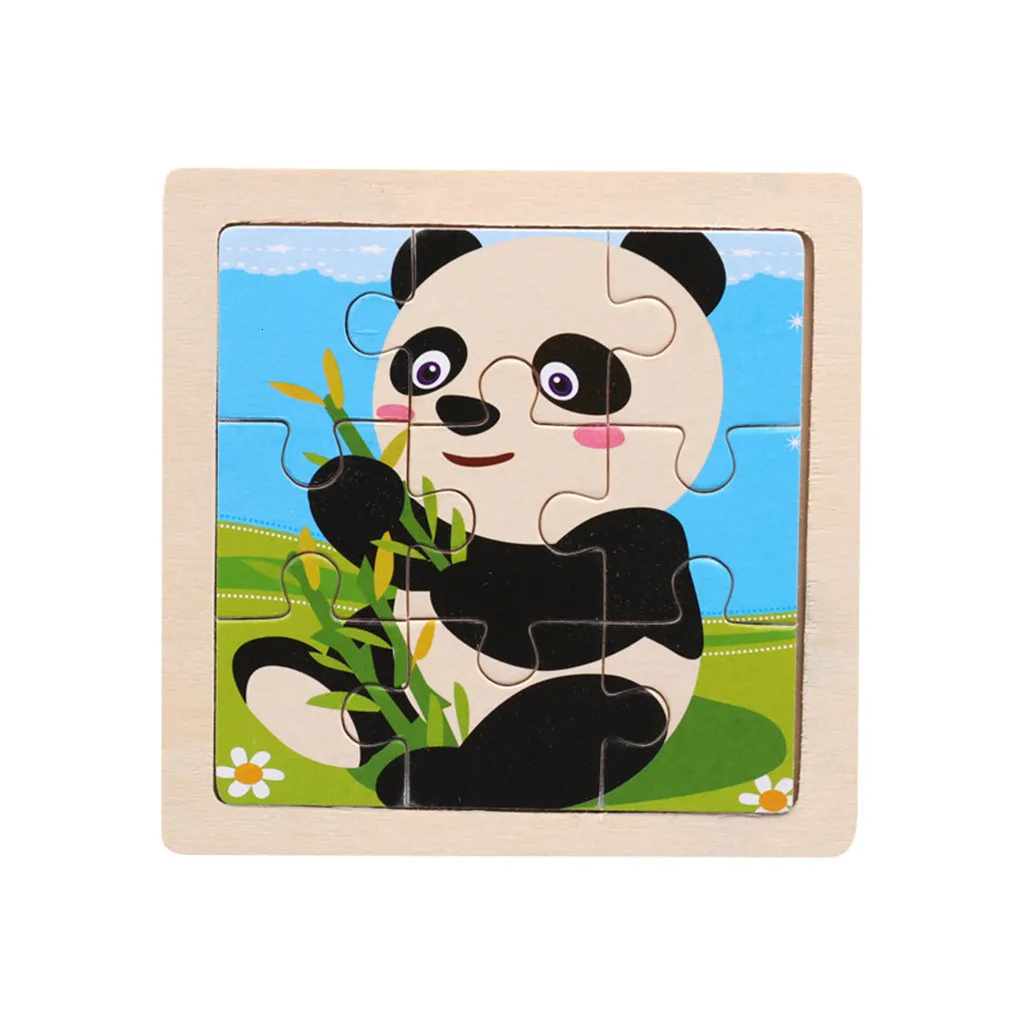 9 Wooden Puzzle Puzzles of Animals From Animated Cartoons From Learning Baby Toys Wood Toys Educational Toys Wood Puzzle Games