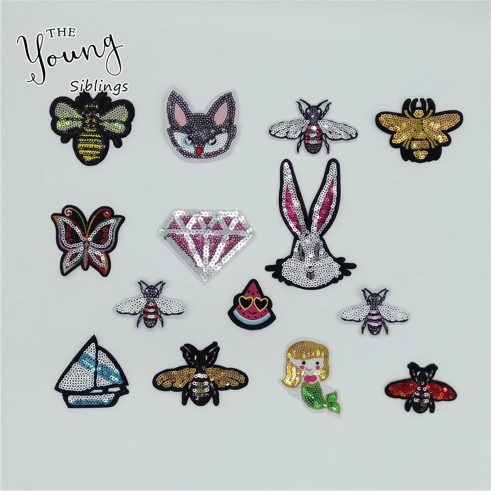 Термоклейкая аппликация вышивка пайетки термоклейкие нашивки товары для