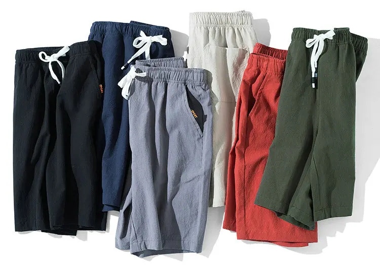 Nice Summer Casual Shorts Men Cotton Solid Slim Fit Mens Compression Shorts Men Beach Shorts Bermuda Masculinac