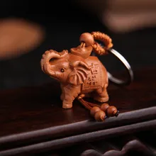 Небольшой оптовый безопасный слон персик деревянный брелок стерео кулон-брелок для автомобиля обеспечиваются смешанные партии LTK38