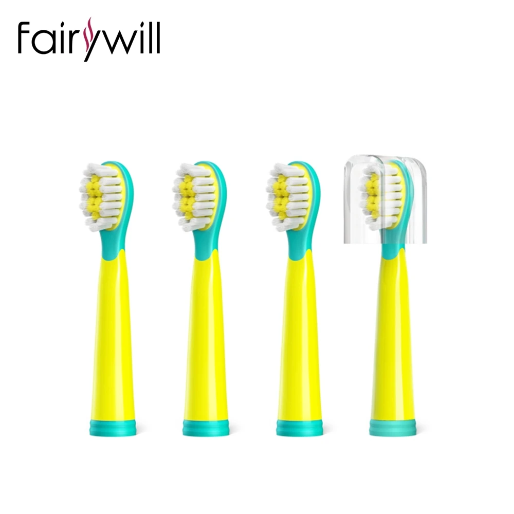 

Fairywill Electric Toothbrushes Replacement Heads Electric Toothbrush 4 heads Sets for FW-2001 Head Toothbrush