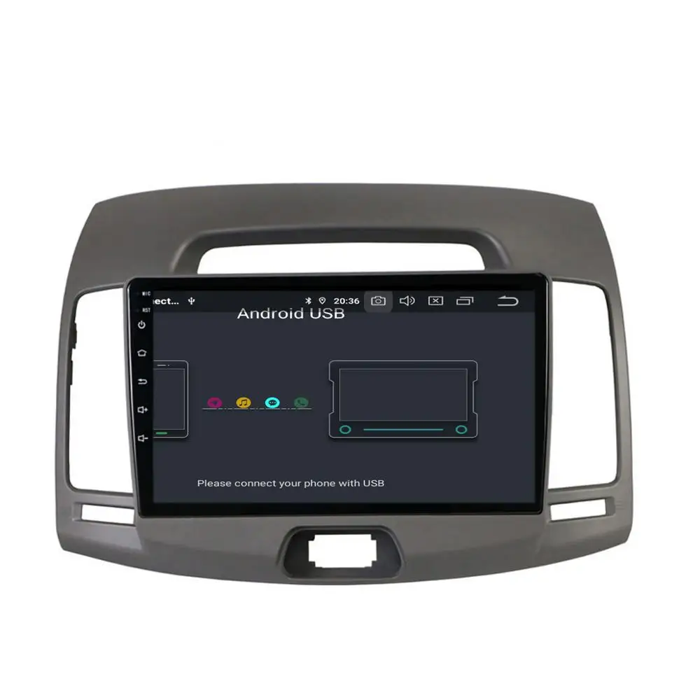 HFCYJIA " Android 9,0 система ar Радио стерео для hyundai Elantra 08-10 Восьмиядерный 4+ 32G ram gps Navi приемник BT, RDS wifi DSP