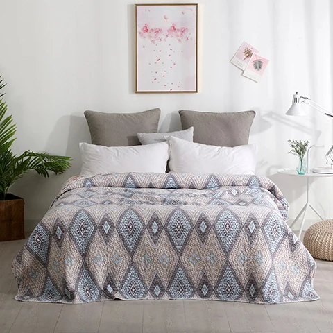 bedspread 9 Постельное белье из хлопка в минималистическом стиле, 1 предмет в комплекте, превосходное всесезонное постельное белье из хлопка премиум-класса King Queen78* 86" - Цвет: bedspread 9