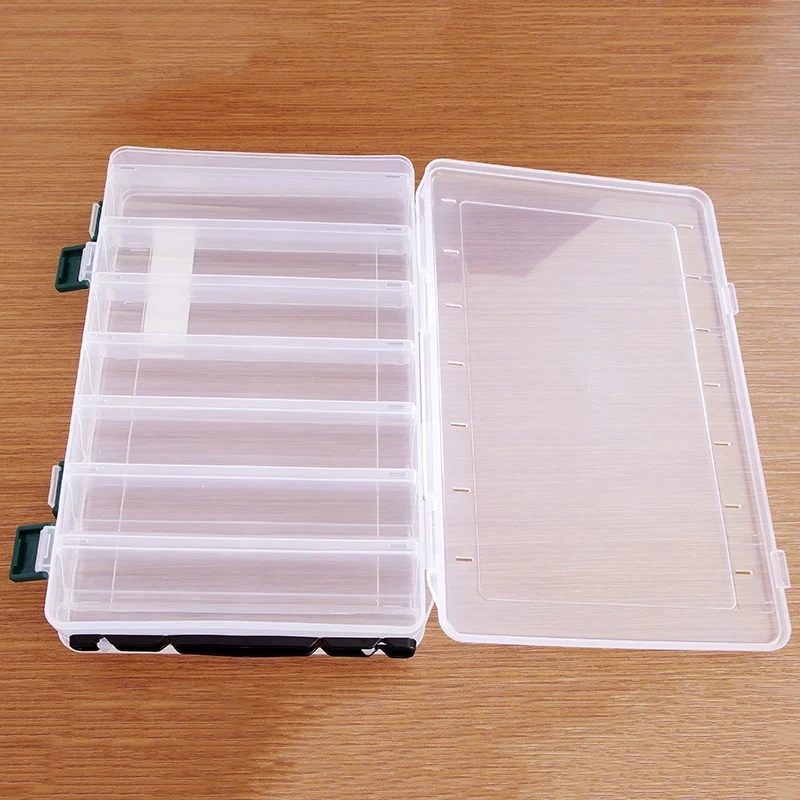 

Fishing Box Lightweight Transparent Double Sided Plastic Baits Lures Holder Boxes Fly Fishing Tackle Storage Cases Accessories