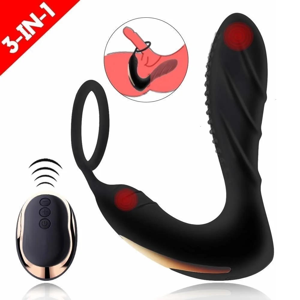 WONANA Prostate Massage Anal Butt Plug Wireless Remote Control Vibrator Silicone For Men Couple Sex Toy Penis Training Ring | Красота и