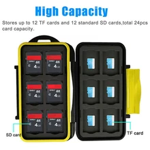 12 слотов портативный камерный Органайзер висящий чехол для карты памяти Пылезащитная жесткая Защитная крышка Анти шок ABS переноска водонепроницаемый