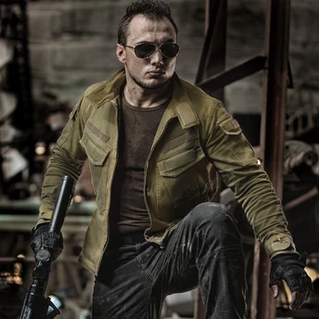 

Men’s Tactical Jacket Army Autumn Outdoor Sports Retro Motorcycle Jacket Combat Uniforms Windbreaker Hooded Field Military Coat
