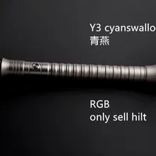 Металлический световой меч Yanqing для светового меча, RGB led, Круглый/острый наконечник, лезвие: 92 см, Y3 Cyanswallow
