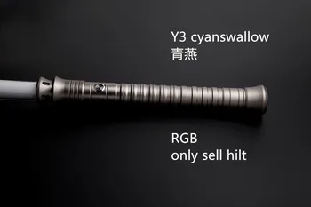 

Yanqing metal lightsaber for lightsaber combat, RGB led, round/poined tip, blade:92cm, Y3 Cyanswallow
