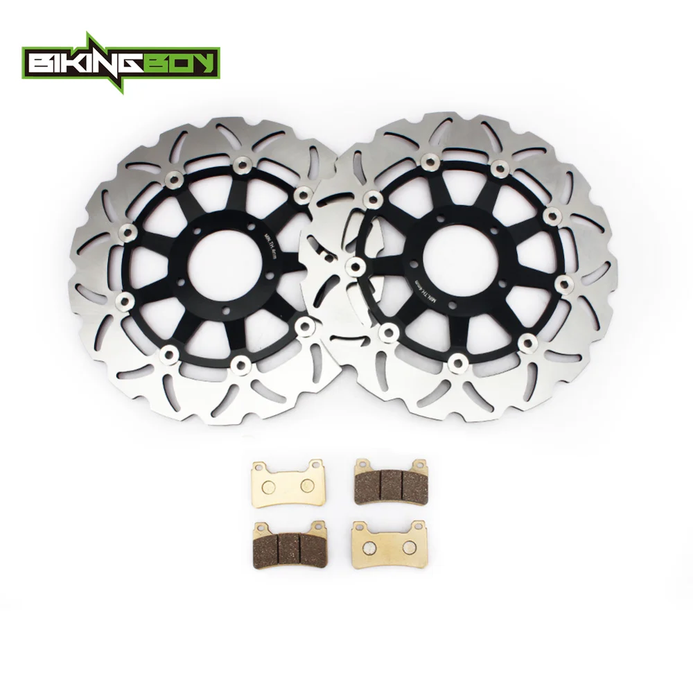 BIKINGBOY для HONDA CBR 1000 RR Fireblade 2008 09 10 11 12 2013 волнистые/Круглый Передние тормозные диски роторы колодки