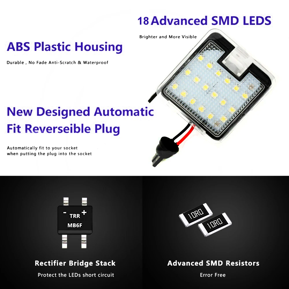 2x LED Under Side Mirror Puddle Light for Ford C-max Focus Kuga Escape Mondeo IV S-Max LED Courtesy light Super Bright