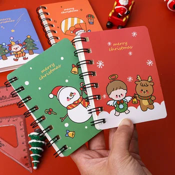 

6pcs Mini Coil Notebook Diary Notepads Students Stationery (Random Style)