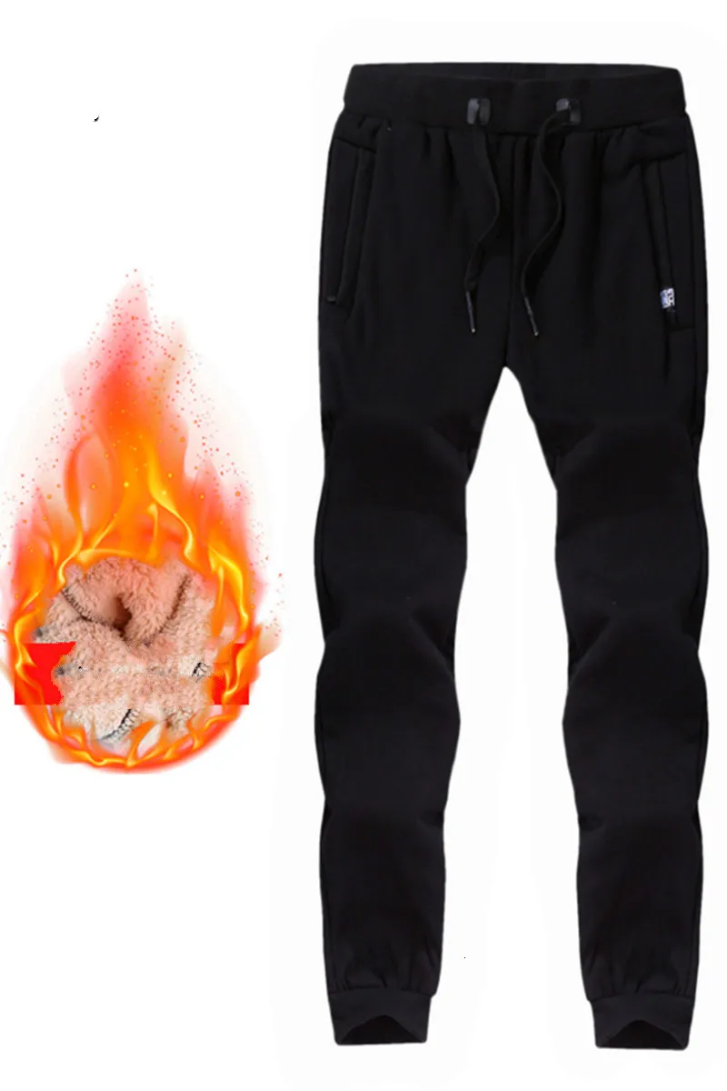 Mens Winter Warm Pants Men Sweatpants Cotton Heavyweight Harem Pants Male Streetwear Thicken Fleece Joggers Trousers L-8XL