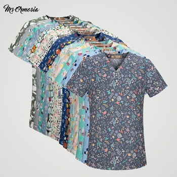 

Cartoon Scrubs Tops Medical Clothing Hospital Uniforms for women man Nursing Uniform Health and Beauty Work Wear surgical tops