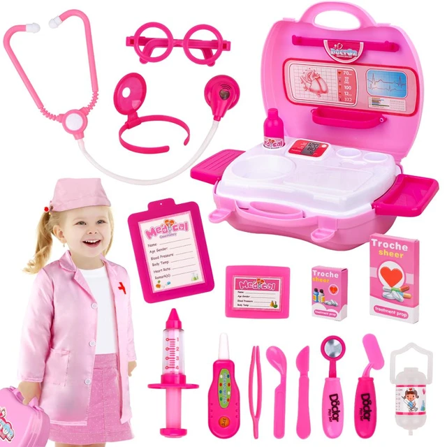 Pink Doctor's Stethoscope Toy - Doctor Or Nurse Pretend Play Costume  Accessories and Prop Toys for Kids - 1 Piece
