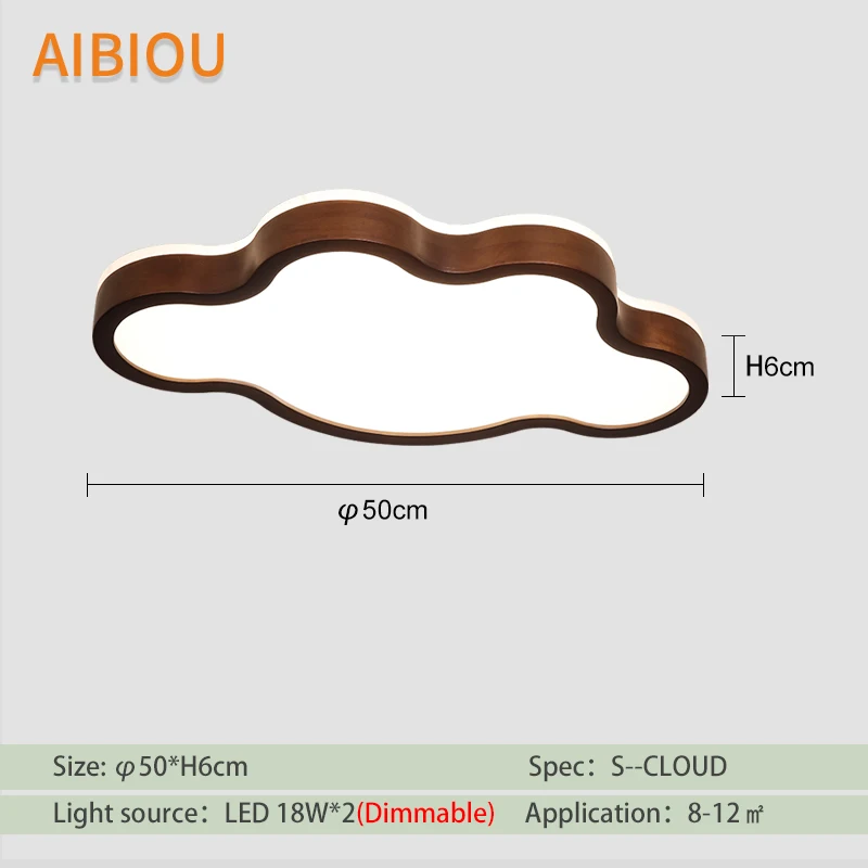 AIBIOU современный светодиодный потолочный светильник в форме клоунда Деревянная звезда потолочный светильник для спальни поверхностное монтажное освещение светильники - Цвет корпуса: A-S Dimmable