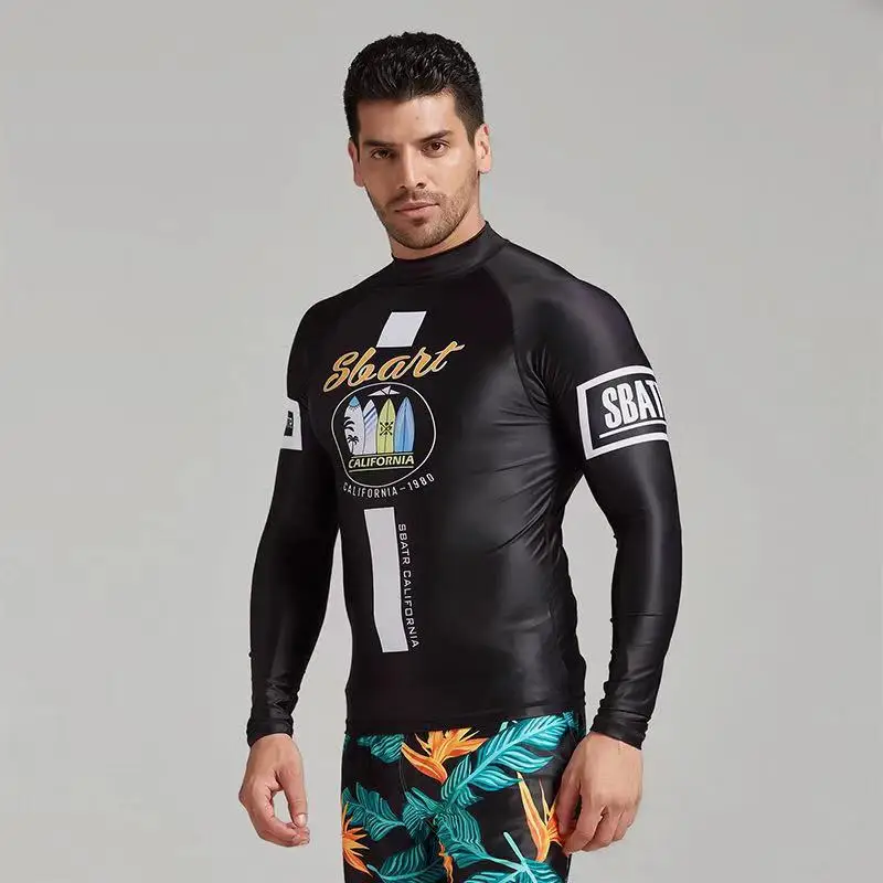 Sbart мужские рашгарды подводные костюмы для серфинга одежда для плавания с длинным рукавом костюм купальный костюм топы УФ Рашгард для плавания противомедузная