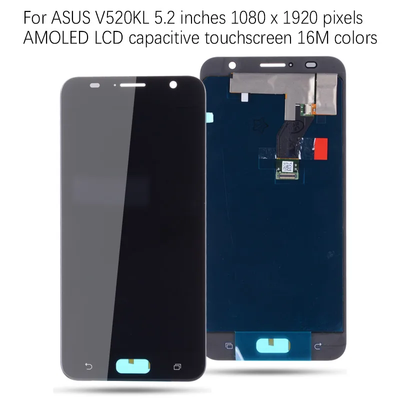 AMOLED Дисплей для ASUS Zenfone V V520KL LCD в сборе с тачскрином на рамке черный