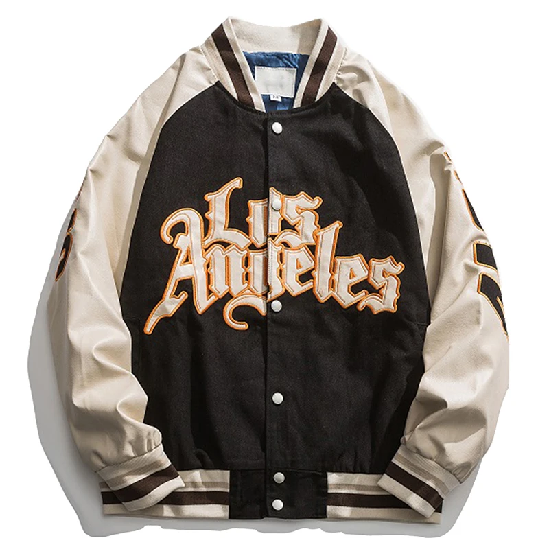 Chaqueta Bomber Vintage americana para hombre, ropa de calle con letras bordadas, abrigo de béisbol, chaquetas universitario Harajuku, Unisex _ - AliExpress Mobile