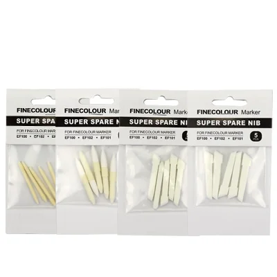 All-sets Finecolour Замена EF100/EF101/EF102 поколения искусство маркерная головка сменный большой косой наконечник/маленький круглый наконечник для маркерной ручки - Цвет: All-sets
