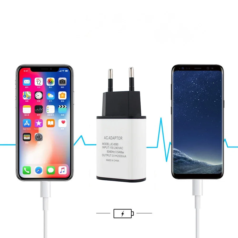 Power Adapter Supply USB Charger For Mobile Phone 5V 2A EU Transformer 220V 5V