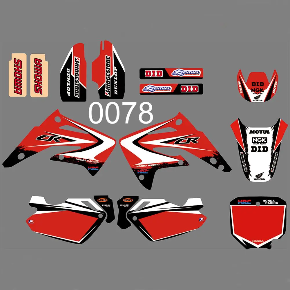 Для Honda CR85R CR85 2003 2004 2005 2006 2007 2008 2009 2010 2011 2012 CR 85 85R Графика наклейки Поль