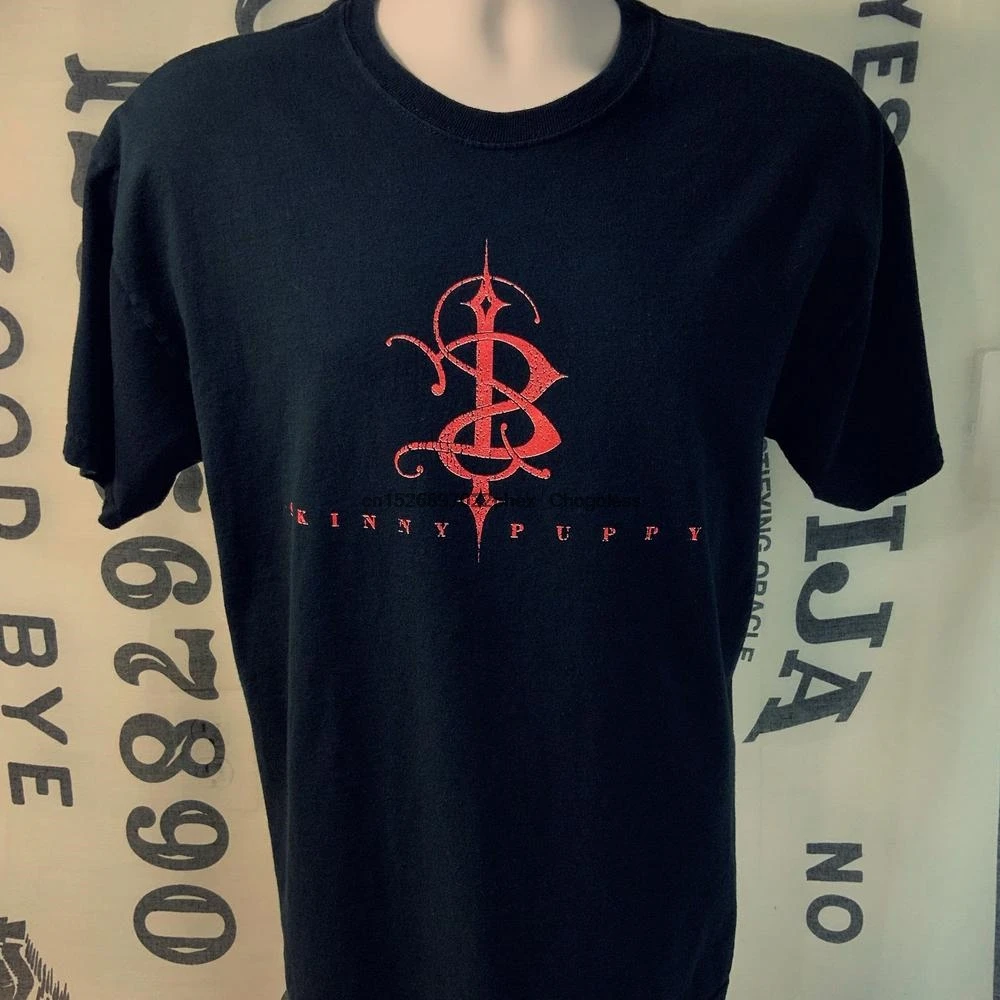 Обтягивающий щенок винтажная Готическая футболка 90 |