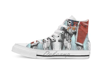 

Gundam breathable Casual High Top lace-up Canvas shoes sneakers Drop shipping