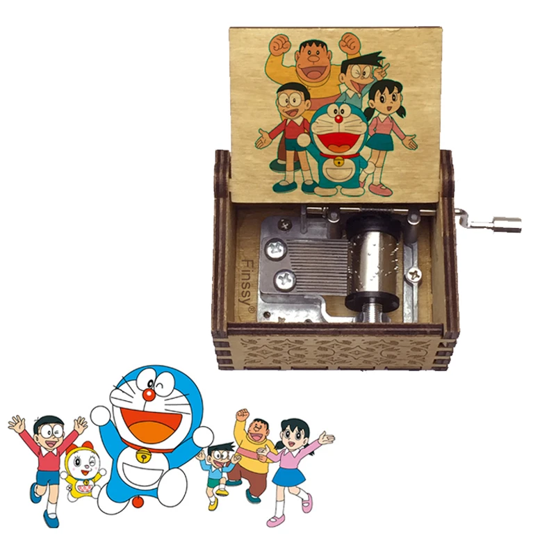 ドラえもん 子供用の木製オルゴール ドラえもんのテーマ 手作りのプリント 誕生日とクリスマスの贈り物 オルゴール Aliexpress