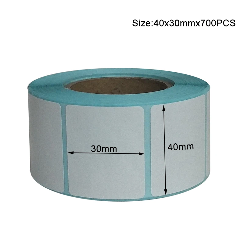 40x30mm-700pcs 20x10 мм этикеток-700 штрих-код стикер в рулоне самый сильный и толстый-тепловой почтовые BPA бесплатно, супермаркет пустой стикер - Цвет: 40x30mm-700pcs