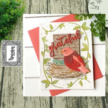 

Leaf embossed border Metal Cutting Dies for Scrapbooking Steel Craft Die Cut Embossing Paper Card Album Stencil