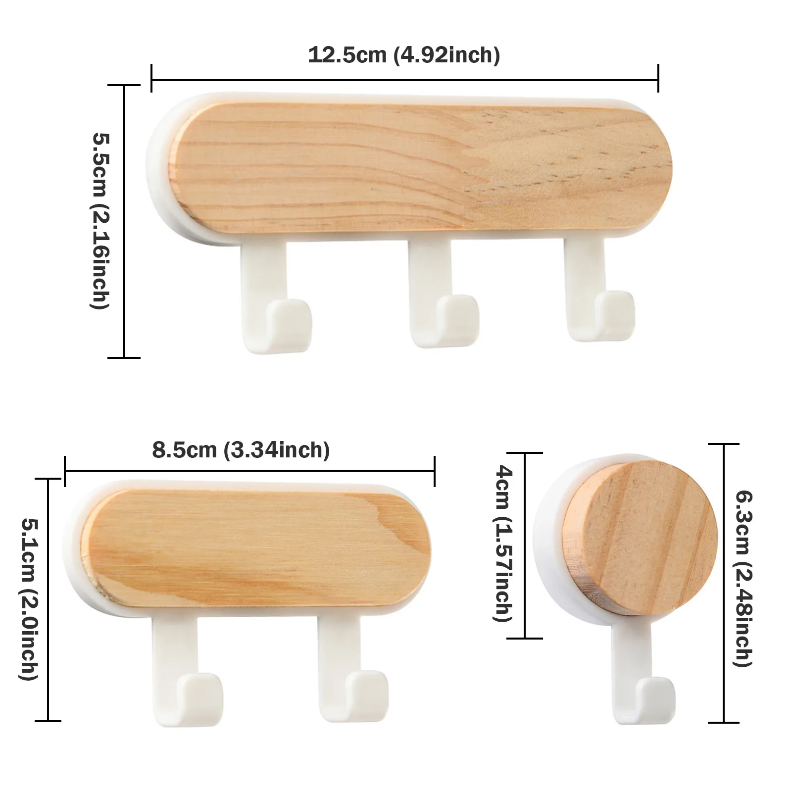 Hat Scarf Storage Organizer Wood Key Holder Strong Key Ring Rack Phone Hooks Clerk Housekeeper Decorative Wall Mounted Hangers wall mount hooks multi purpose hooks wall holder wall organizer hook