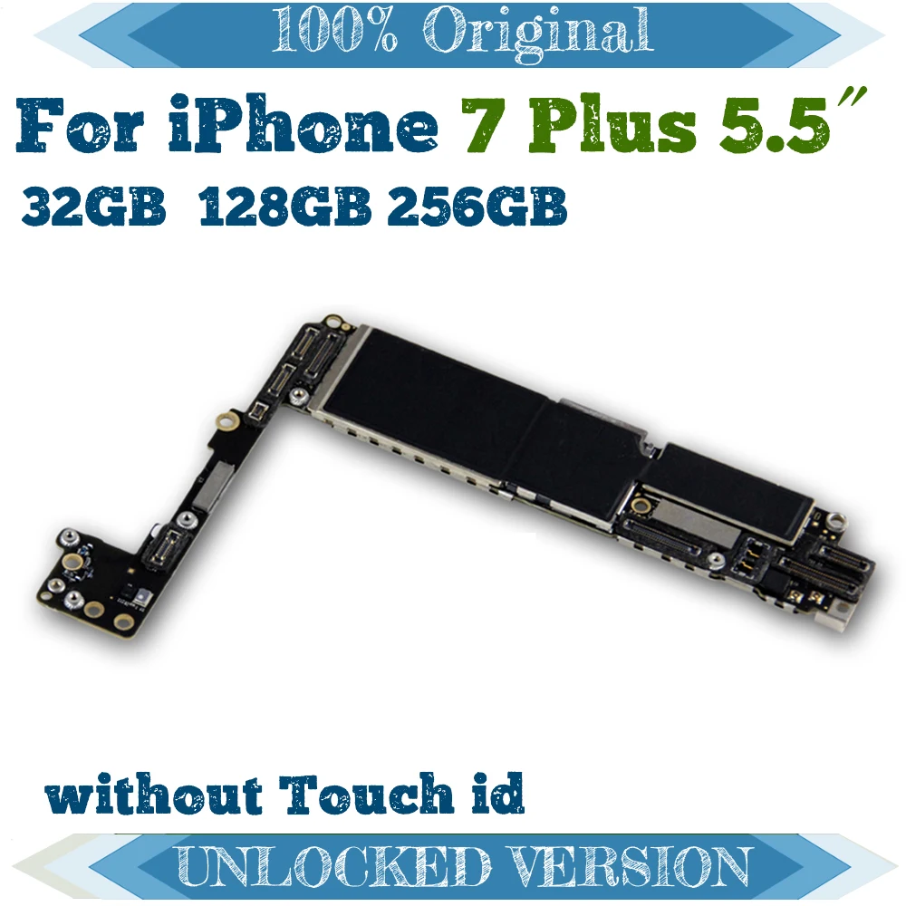 32 ГБ/128 ГБ/256 ГБ для iphone 7 Plus, оригинальная разблокированная материнская плата для iphone 7 plus, материнские платы без touch id