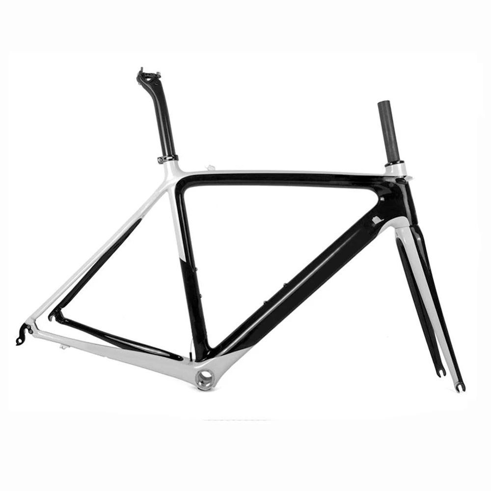White Color Spcycle 700C шоссейный углеродный руль велосипеда BSA гоночный дорожный руль для велосипеда, углеродный рама вилка стойка сиденья Размеры 50/53/55 см Гарантия 2 года - Цвет: White Color