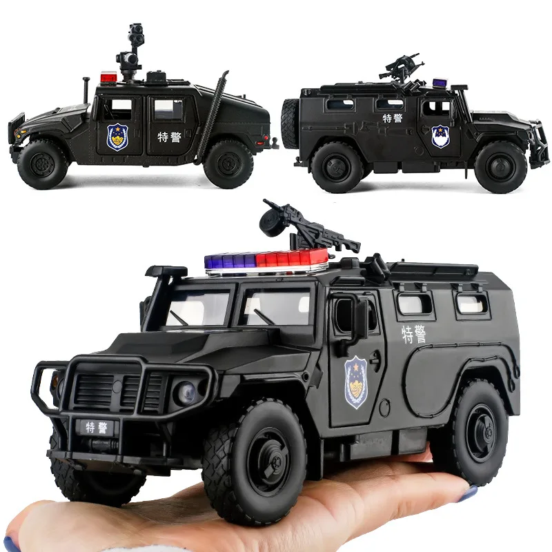 Высококлассная модель 1:32 полицейского армированного автомобиля тигра из сплава