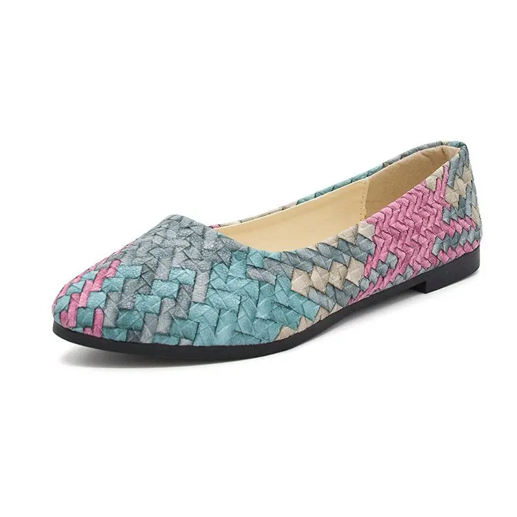 New Style Fashion Versatile Korean-style Pointed Shallow Mouth Mandarin Duck Color guai xie WOMEN'S Shoes Flat Top Shoes