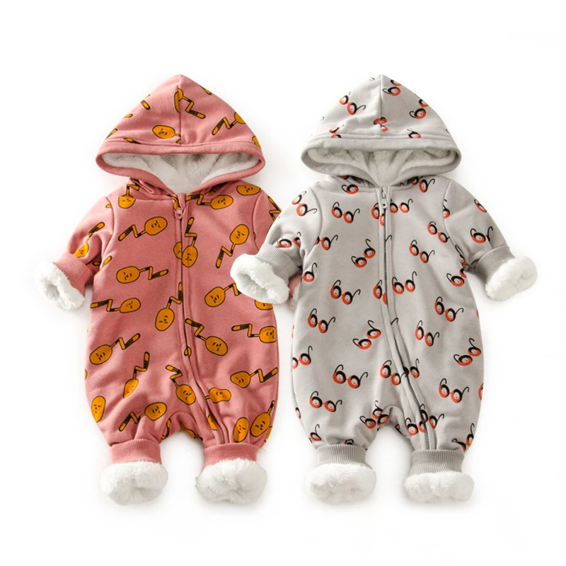 Baby Fleece Snowsuit Hooded Newborn 