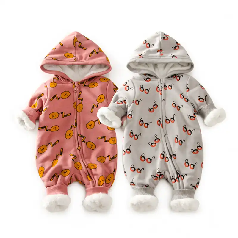 Baby Fleece Snowsuit Hooded Newborn 