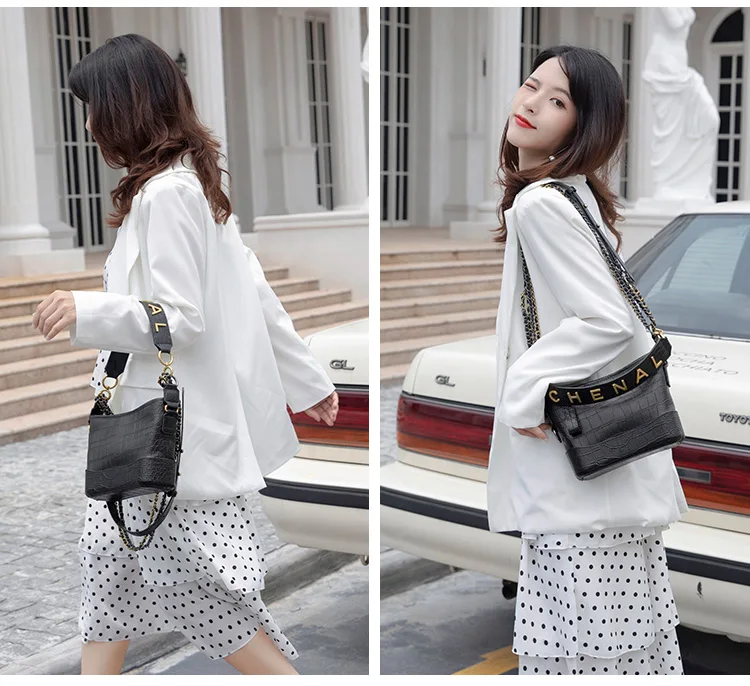 New Fashion Women Ladies Messenger Shoulder Handbag Black Clutch Quilted Chainluxury Brand Designer HandBag