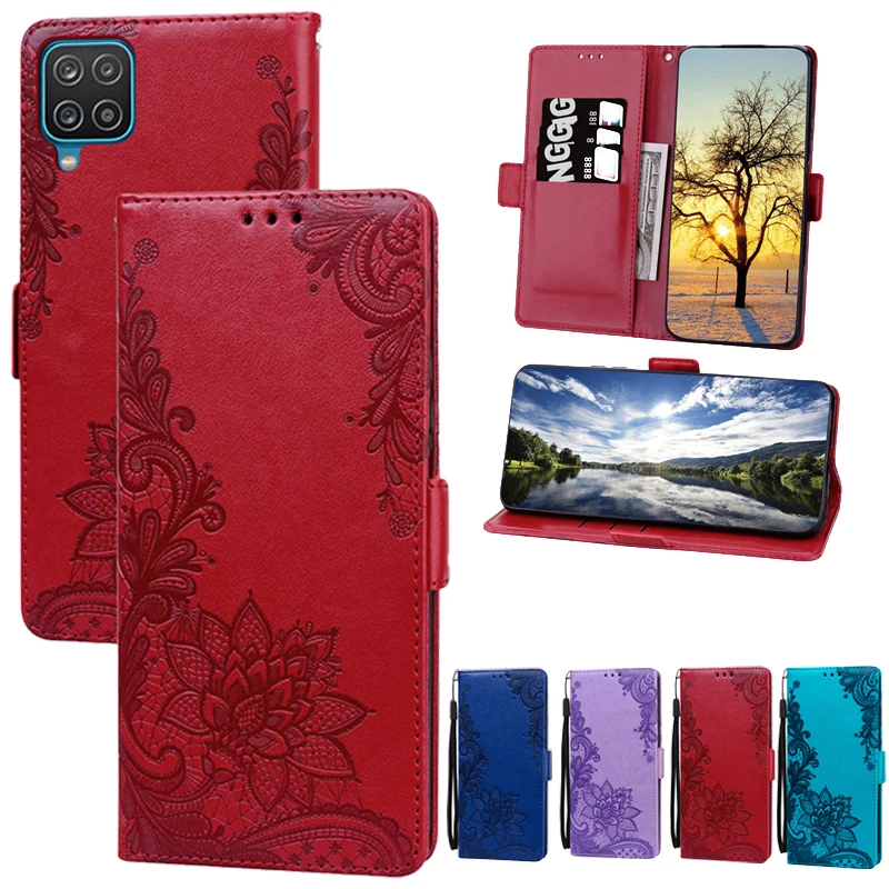 For Samsung Galaxy A12 A125F M12 M127F Leather Flip Case For Samsung Galaxy A12 M12 Back Cover Magnetic Wallet Case Galaxy A12 silicone case for samsung