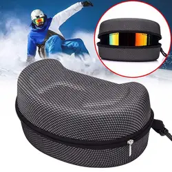 Protection EVA Snow Ski Eyewear Case Snowboard Skiing Goggles Sunglasses Carrying Case Zipper Hard Box Holder
