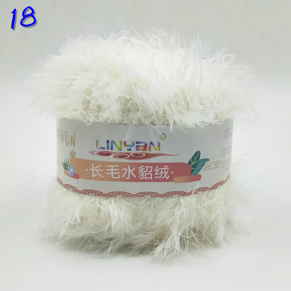 18 milk white 10 шт.* 50 г Коралловая пряжа с шерстью норки мохер кашемировая пряжа для вязания шерстяная пряжа для вязания ручная вязка крючком нити для пряжи ZL59 - Цвет: 18 milk white