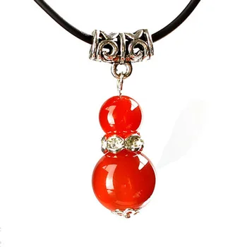 

Light-up natural red agate pendant