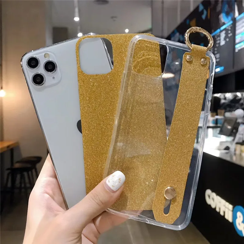 Модный браслет блестящие чехлы для телефонов Мягкий защитный чехол задняя
